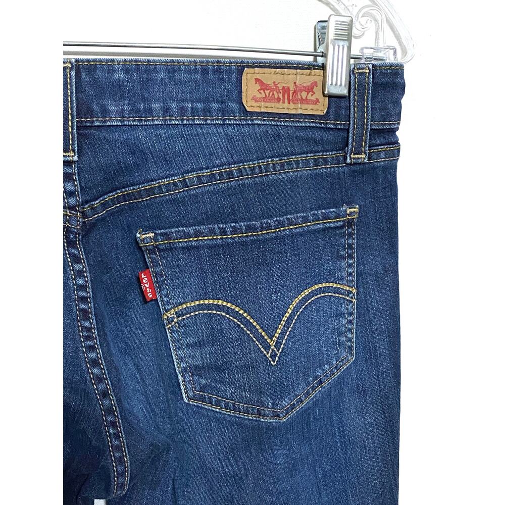 Levis 518 Super Low Blue Bootcut Jeans Womens 9M Dark Wash Y2K Classic Stretch - Picture 5 of 9